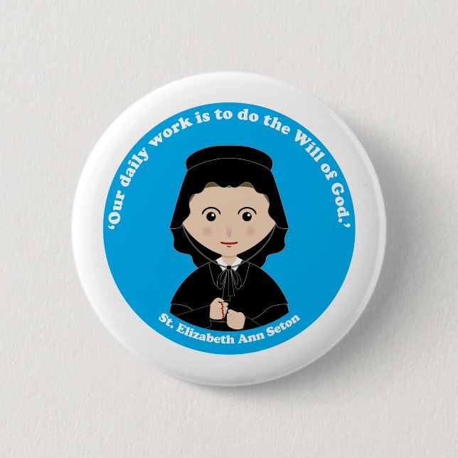 Badge Rond 5 Cm St. Elizabeth Ann Seton (Devant)
