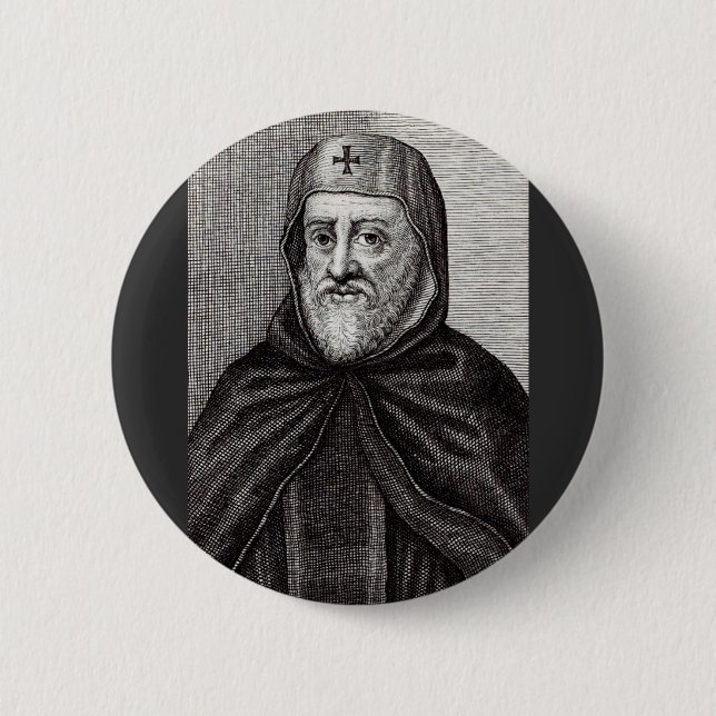 Badge Rond 5 Cm St Ephrem le Syrien Enseignant du Repentir Art (Devant)