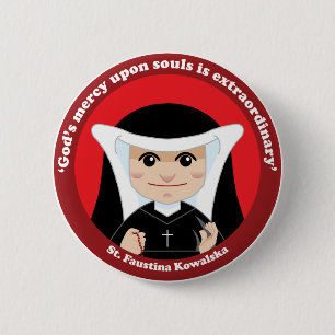 Badge Rond 5 Cm St Faustina Kowalska