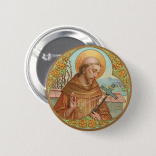 Badge Rond 5 Cm St. Francis of Assisi (BK 002)