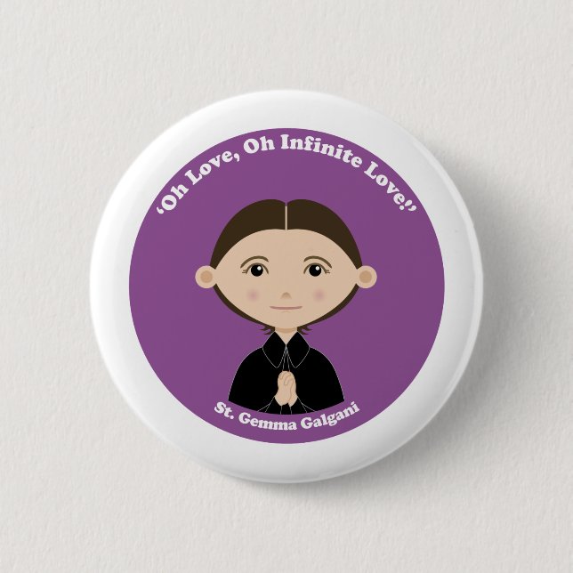 Badge Rond 5 Cm St. Gemma Galgani (Devant)