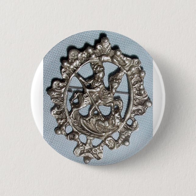 BADGE ROND 5 CM ST GEORGE ET LE DRAGON (Devant)