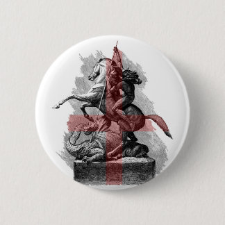 Badge Rond 5 Cm St George Et Le Dragon Angleterre