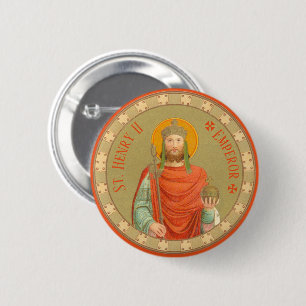 Badge Rond 5 Cm St. Henri II, Empereur (BBS 10)
