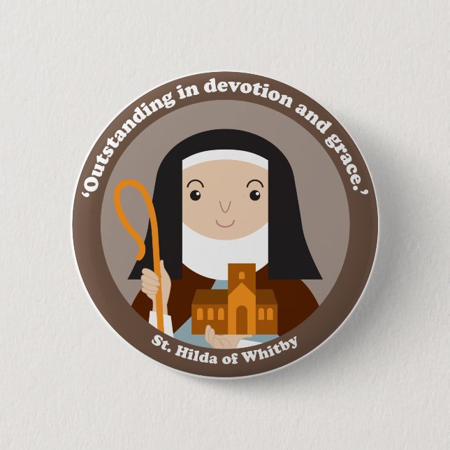Badge Rond 5 Cm St. Hilda de Whitby (Devant)