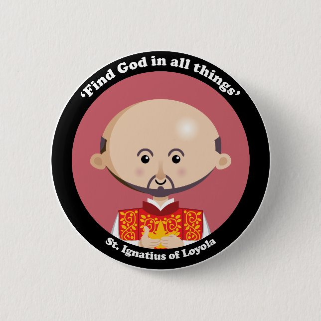 Badge Rond 5 Cm St Ignatius de Loyola (Devant)