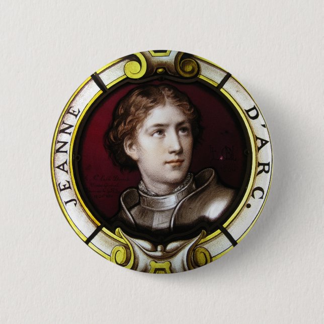 Badge Rond 5 Cm St Jeanne d'Arc (Devant)