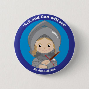 Badge Rond 5 Cm St Jeanne d'Arc