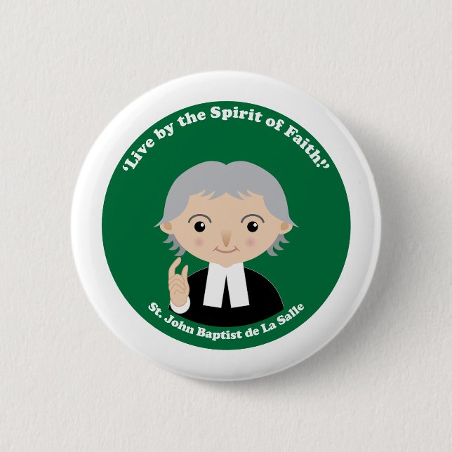 Badge Rond 5 Cm St. John Baptist de La Salle (Devant)