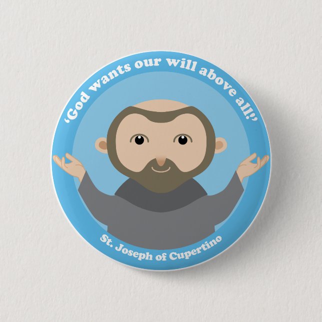 Badge Rond 5 Cm St Joseph de Cupertino (Devant)