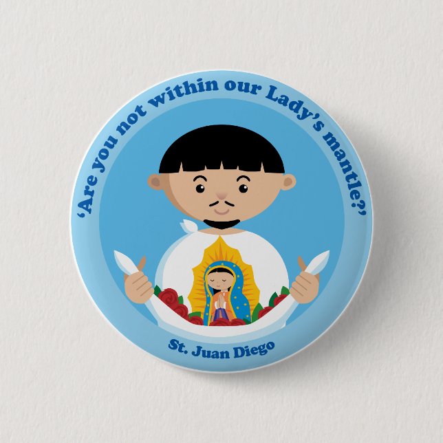 Badge Rond 5 Cm St Juan Diego (Devant)
