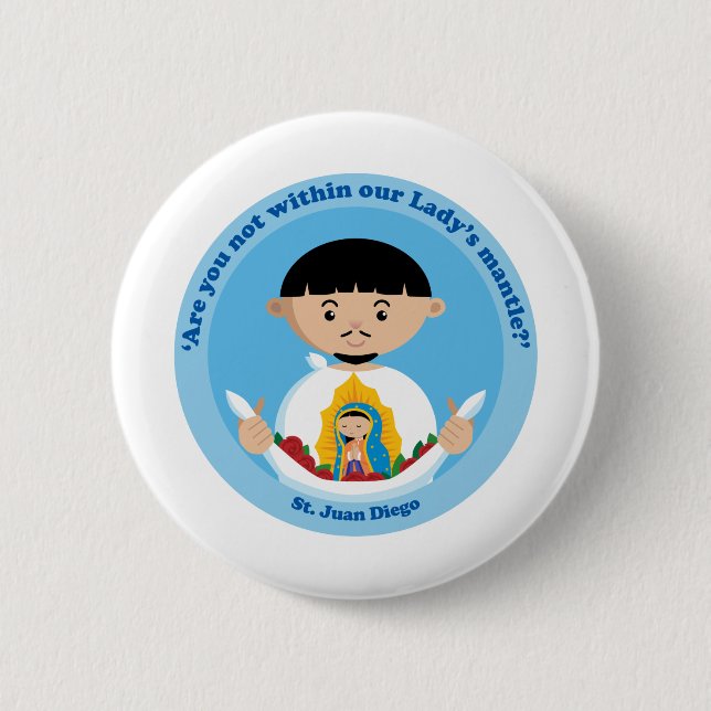 Badge Rond 5 Cm St Juan Diego (Devant)