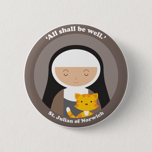 Badge Rond 5 Cm St. Julian de Norwich (Devant)