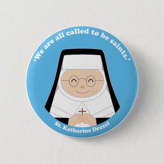 Badge Rond 5 Cm St Katharine Drexel (Devant)