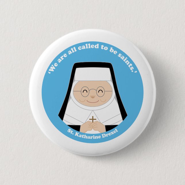 Badge Rond 5 Cm St Katharine Drexel (Devant)