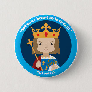 Badge Rond 5 Cm St Louis IX