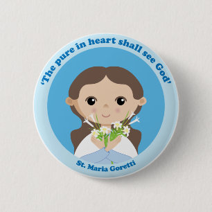 Badge Rond 5 Cm St Maria Goretti