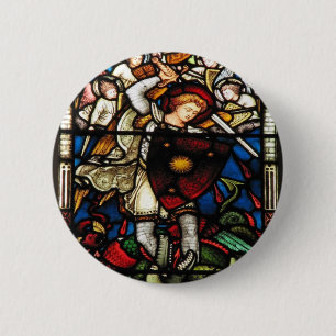 BADGE ROND 5 CM ST MICHAEL ARKHANGEL