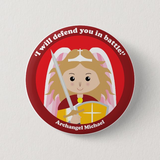 Badge Rond 5 Cm St Michael Arkhangel (Devant)