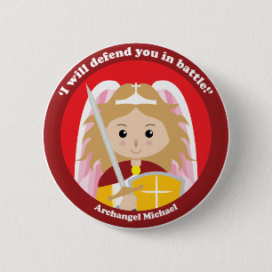 Badge Rond 5 Cm St Michael Arkhangel