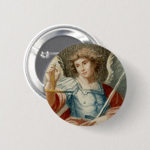 Badge Rond 5 Cm St. Michel l'Archange (M 010)