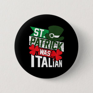 Badge Rond 5 Cm St. Patrick Était Amusant Italien St. Patrick's Da
