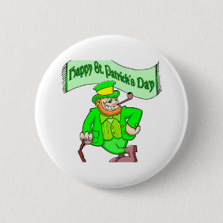 Badge Rond 5 Cm St Patrick heureux