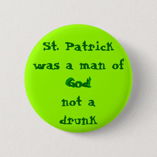 Badge Rond 5 Cm St. Patrick homme de Dieu