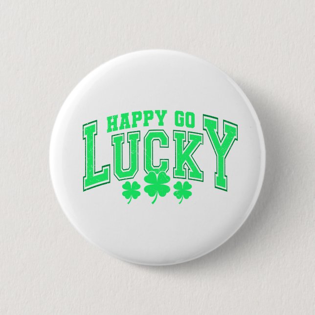 Badge Rond 5 Cm St Patrick's Day Bière verte Lucky élégant (Devant)