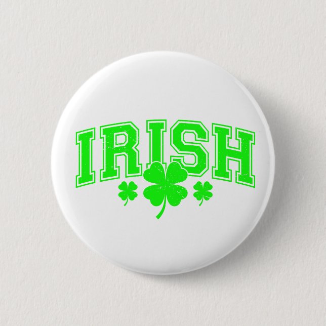 Badge Rond 5 Cm St Patrick's Day Chic irlandais (Devant)