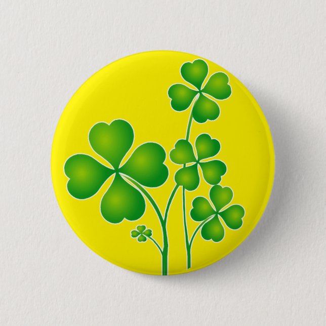 Badge Rond 5 Cm St. Patrick's Day Clover + vos idées (Devant)