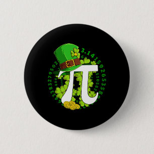 Badge Rond 5 Cm St Patrick's Day Joyeuse Journée Pi Mathématiques