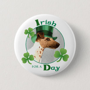 Badge Rond 5 Cm St. Patrick's Day Smooth Fox Terrier