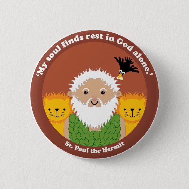 Badge Rond 5 Cm St Paul l'ermite (Devant)