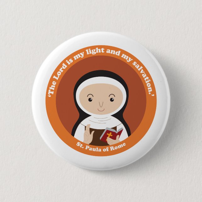 Badge Rond 5 Cm St Paula de Rome (Devant)