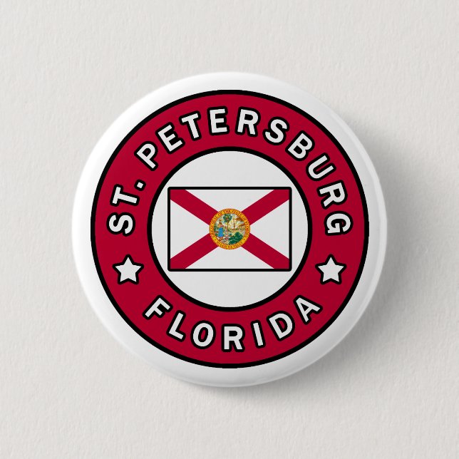 Badge Rond 5 Cm St. Petersburg Florida (Devant)