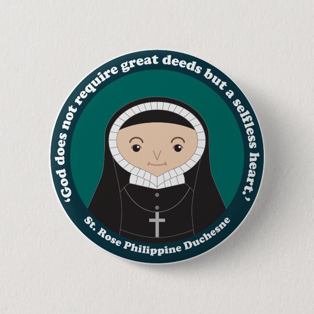 Badge Rond 5 Cm St. Rose Philippine Duchesne (Devant)