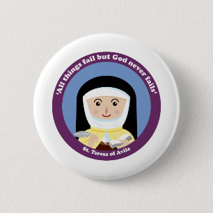 Badge Rond 5 Cm St Teresa d'Avila