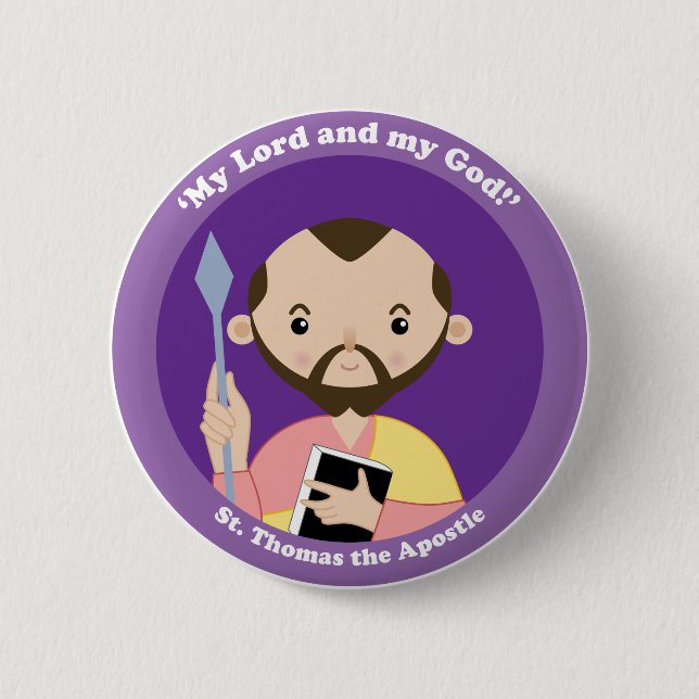 Badge Rond 5 Cm St Thomas l'apôtre (Devant)
