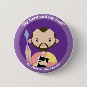 Badge Rond 5 Cm St Thomas l'apôtre