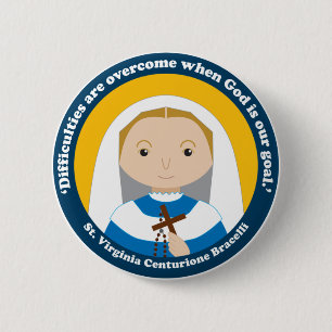 Badge Rond 5 Cm St. Virginia Centurione Bracelli