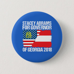 Badge Rond 5 Cm Stacey Abrams pour le gouverneur de la Géorgie