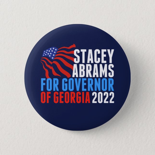 Badge Rond 5 Cm Stacey Abrams pour le gouverneur de la Géorgie 202 (Devant)
