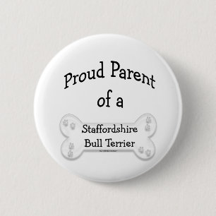 Badge Rond 5 Cm Staffordshire Bull Terrier Fière P... - Bouton