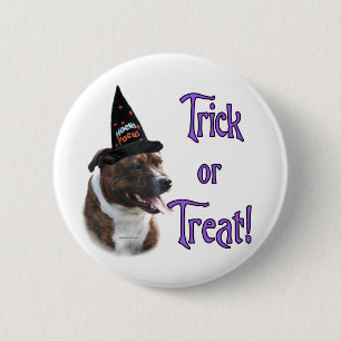 Badge Rond 5 Cm Staffordshire Bull Terrier Trick