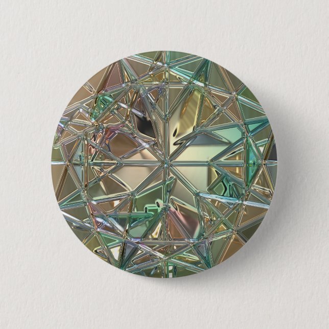 Badge Rond 5 Cm Stained glass look colorful abstract (Devant)