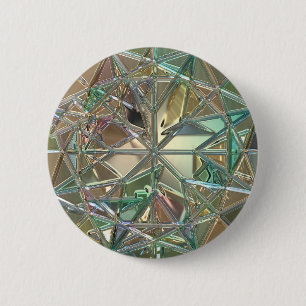 Badge Rond 5 Cm Stained glass look colorful abstract