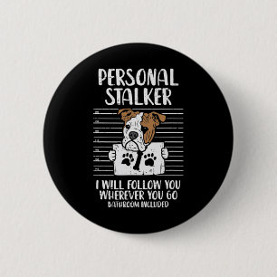 Badge Rond 5 Cm Stalker Anglais Bulldog Fun