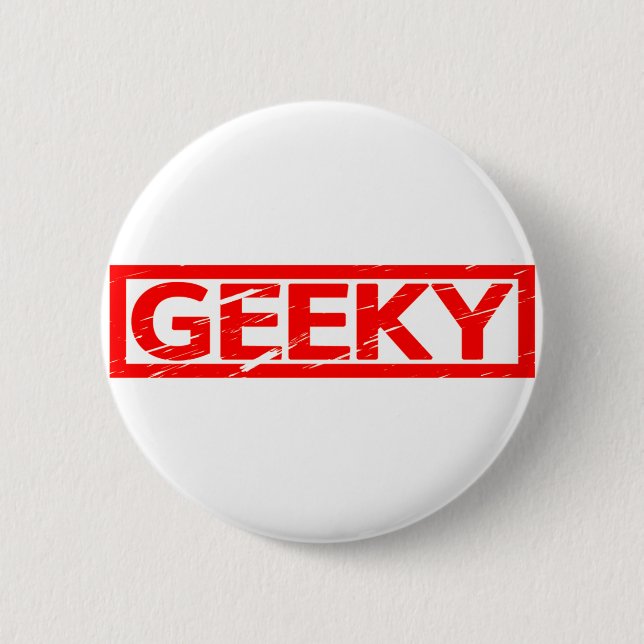 Badge Rond 5 Cm Stamp Geeky (Devant)
