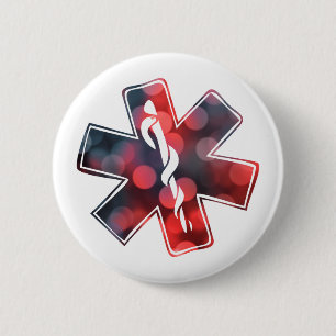 Badge Rond 5 Cm star de la vie bokeh